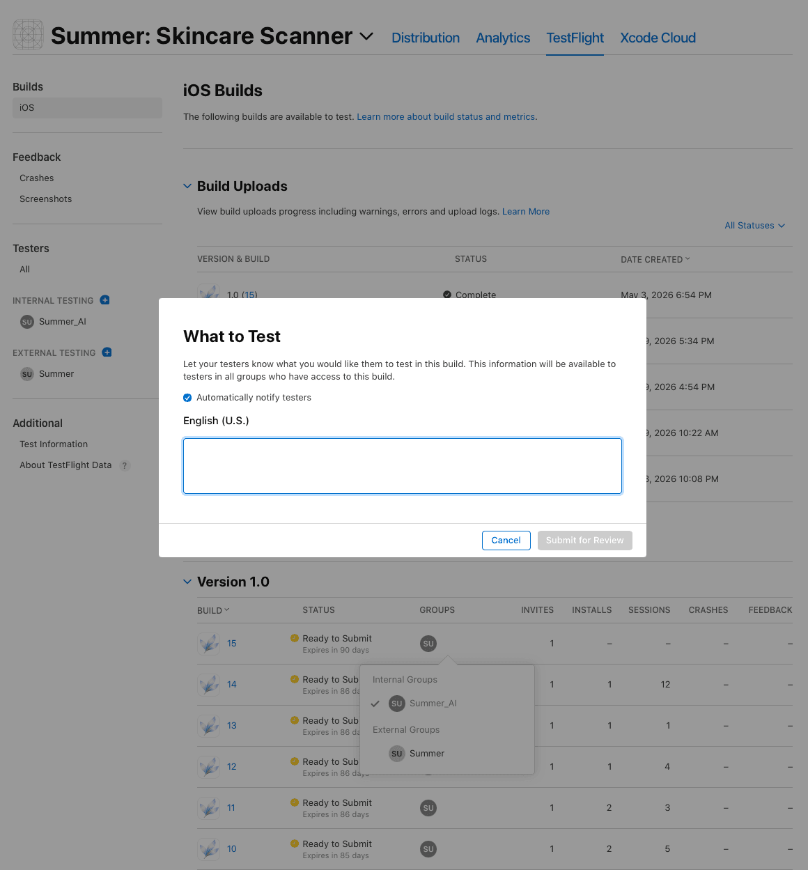 Summer: Skincare Scanner app preview