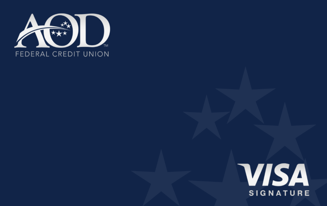 AOD Federal Credit Union Visa Signature card art