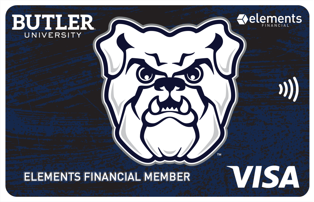 Elements Financial Butler University Rewards Visa card art