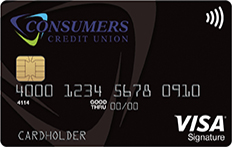 Consumers Visa Signature Cash Rebate card art